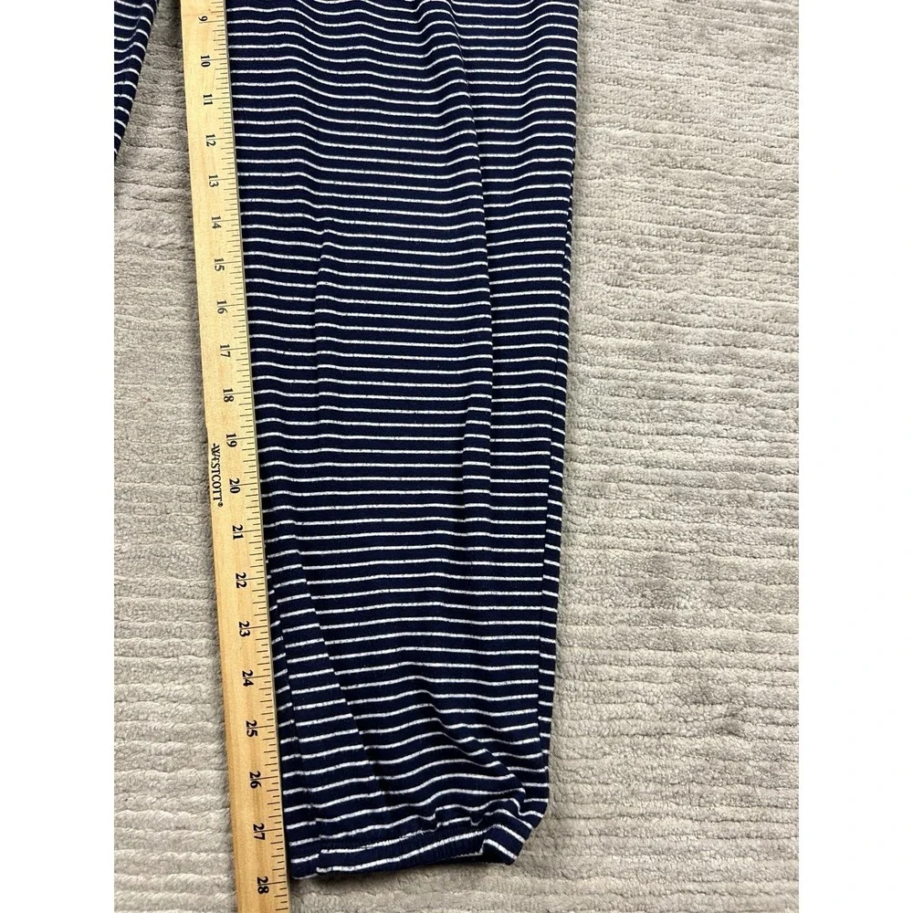 Sonoma Pajama‎ Pants Womens Large Blue Striped Elastic Waist Drawstring